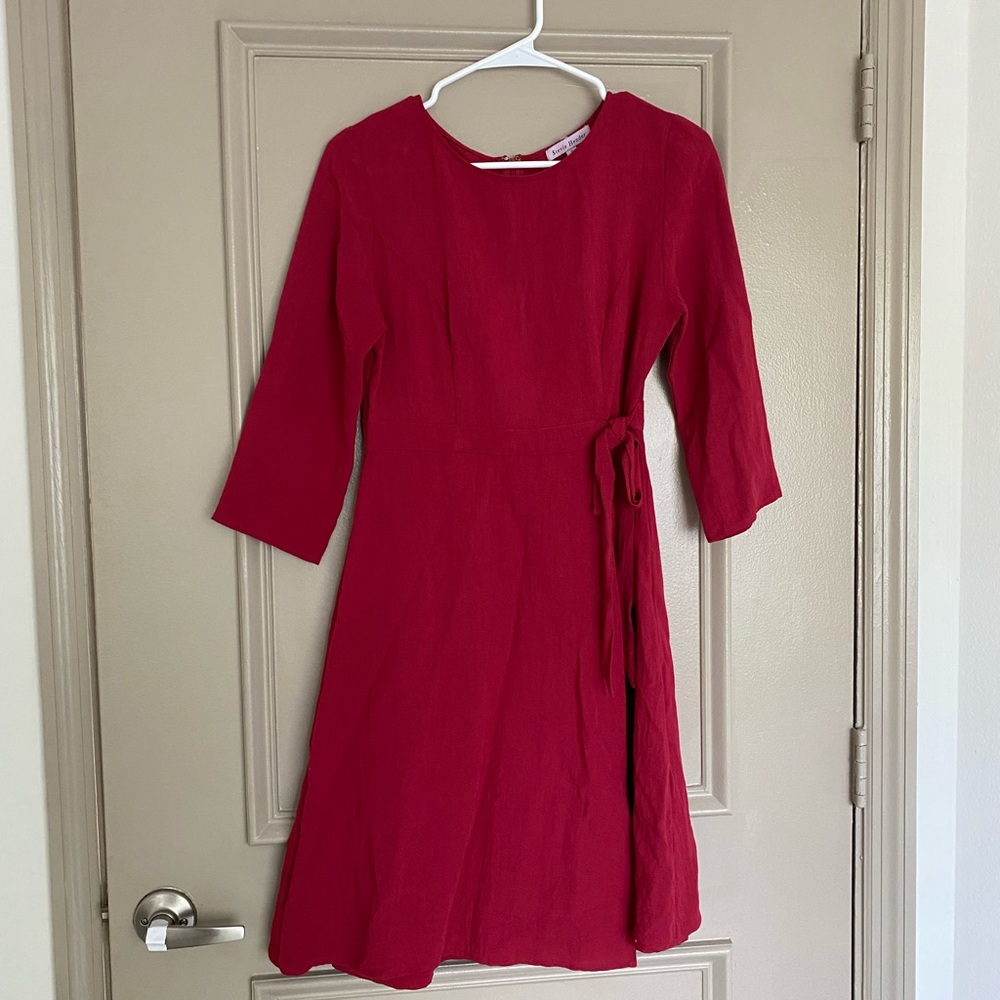 Red MIDI dress